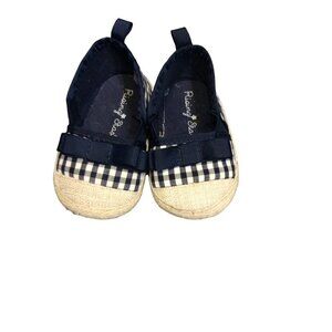 Rising Star Navy Gingham Baby Shoes 9-12 Months